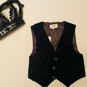 Boy dressy velvet vest